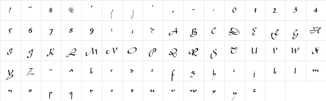 Semia Script SSi Regular font glyphpreview