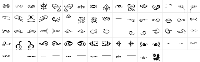 LDecorationPi-One Regular font glyphpreview