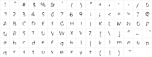 Fountain Pen Regular font glyphpreview