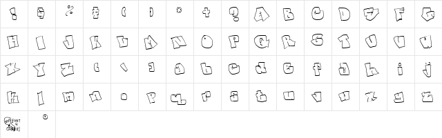 spanky  20 second version Regular font glyphpreview
