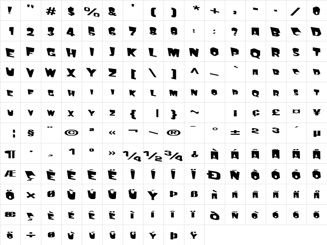 FuddyDuddy118 Regular font glyphpreview