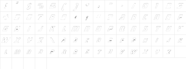 SubmarineOutline Regular font glyphpreview