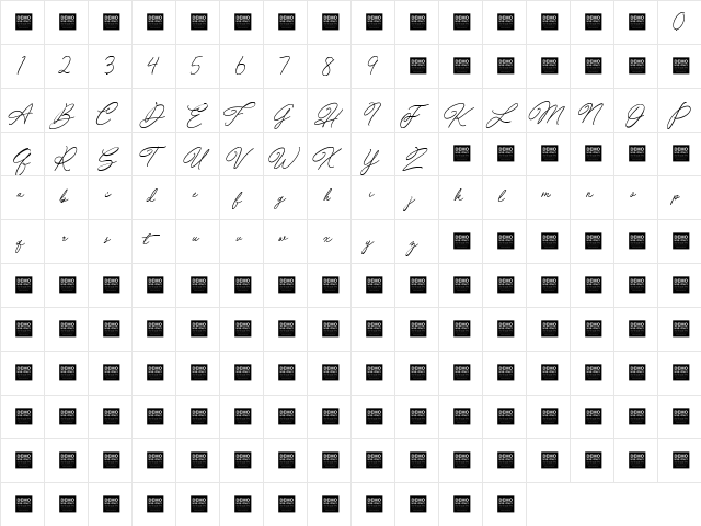 Special Touch Regular font glyphpreview