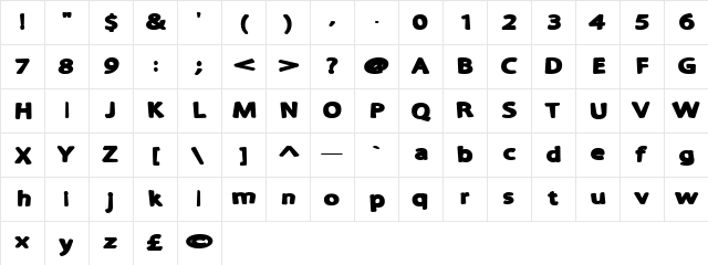 Fatkid Regular font glyphpreview