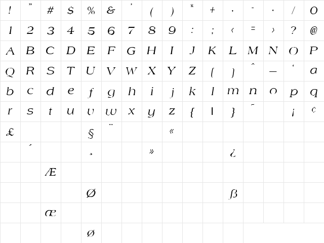 One Way Out 4 Regular font glyphpreview