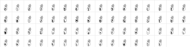 Tropical Fruit Regular font glyphpreview