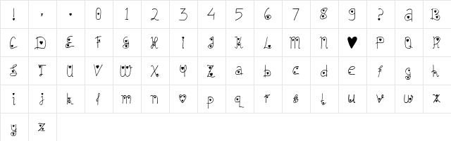 Velove Regular font glyphpreview