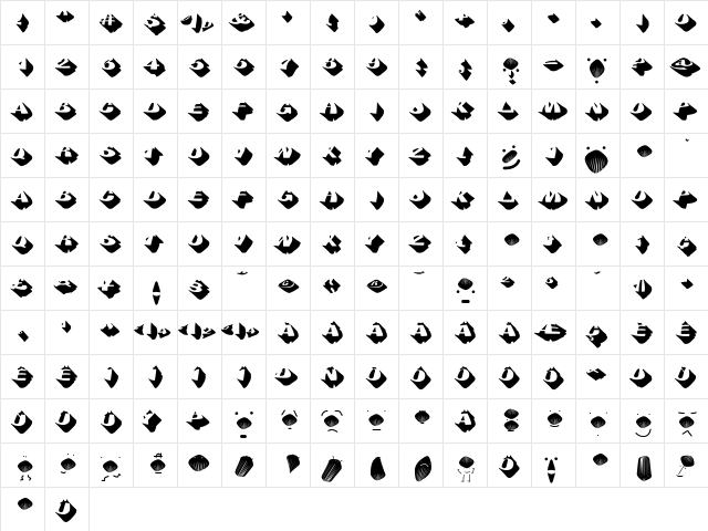 Sumo Regular font glyphpreview