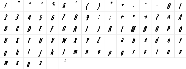 Electro Gothic HPLHS font glyphpreview