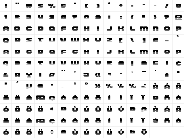 Front Runner Halftone Regular font glyphpreview