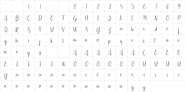 Monaghan Regular font glyphpreview