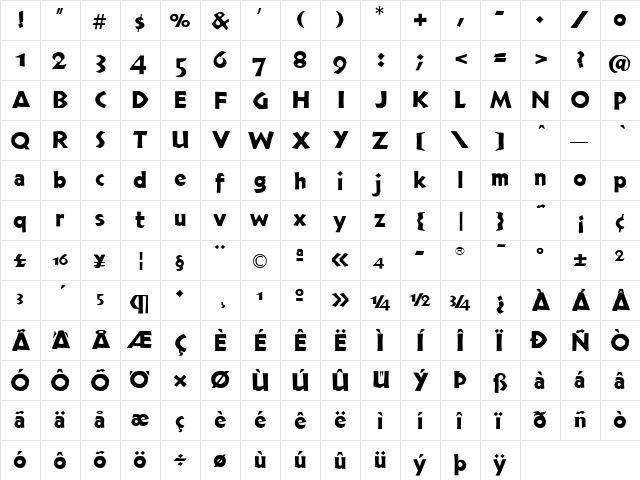 TFNeueneulndDemiOsf Normal font glyphpreview