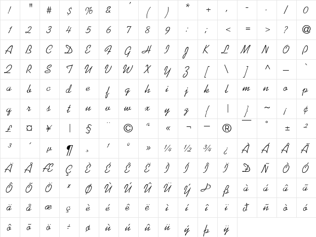 Kool Regular font glyphpreview