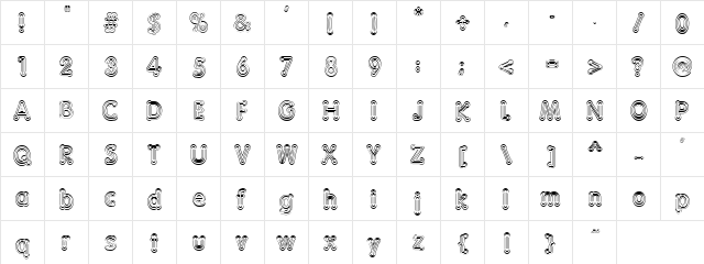 Ozone Regular font glyphpreview