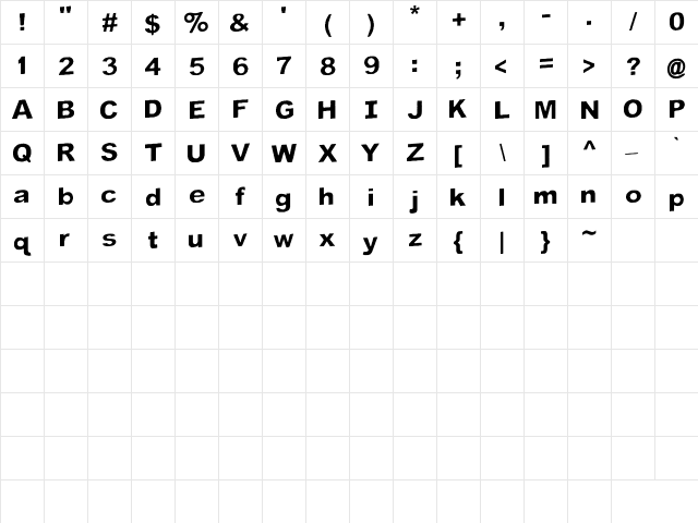 Flip the Switch Regular font glyphpreview