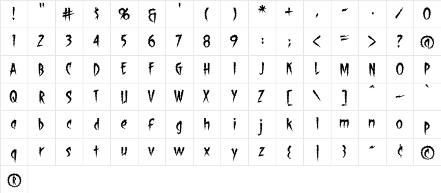 ShockTherapy BB Regular font glyphpreview