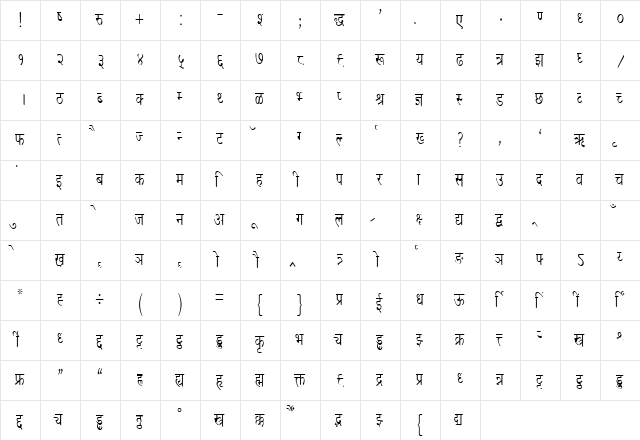 DevLys 020 Condensed Normal font glyphpreview