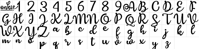 Yonkie Regular font glyphpreview