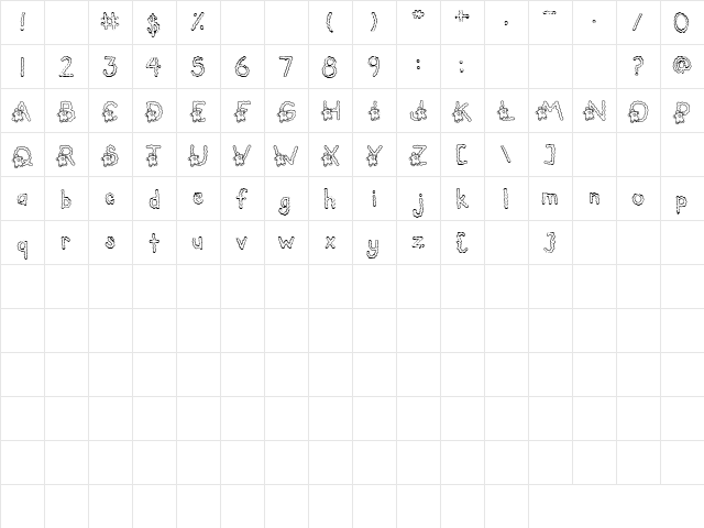 LD Gingerbread Regular font glyphpreview
