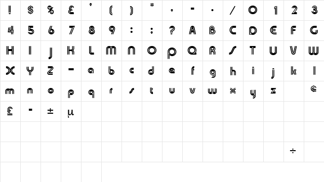 TwinkieDisplaySSK Regular font glyphpreview