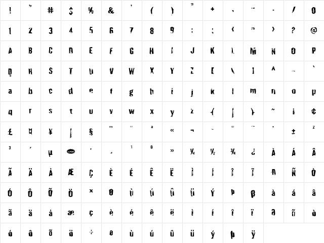 Quarrystone Regular font glyphpreview