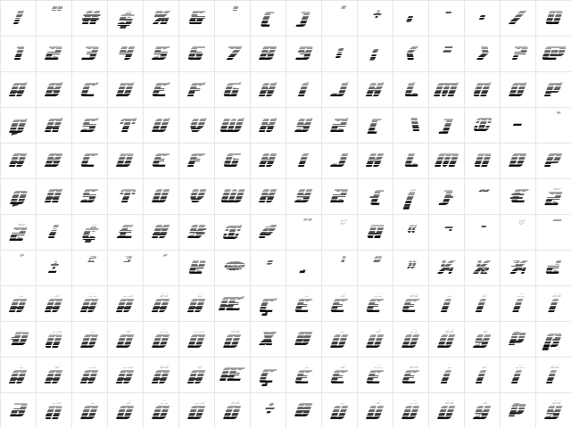 Spartaco Gradient Regular font glyphpreview