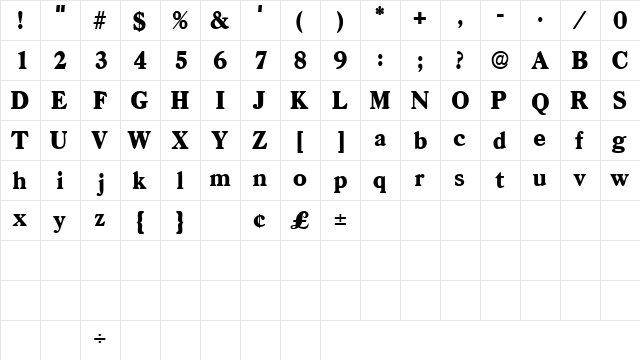 DendroDisplaySSK Regular font glyphpreview