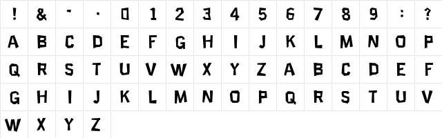 Science Project Regular font glyphpreview