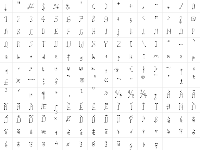electric bowl Regular font glyphpreview