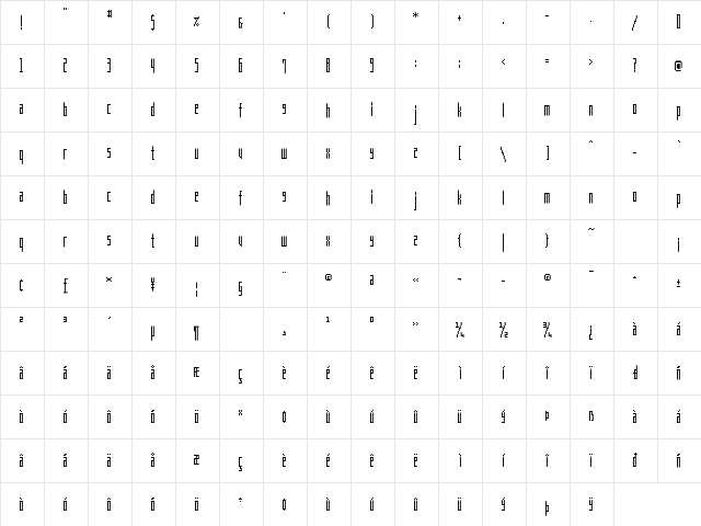 MEN'S COSME Regular font glyphpreview