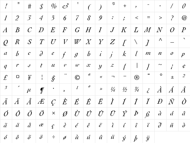 tsp tonight 1 Regular font glyphpreview