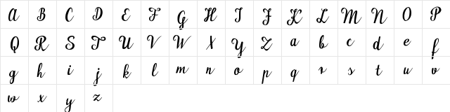 Maudlyn Demo font glyphpreview