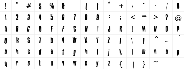 Tremors Regular font glyphpreview