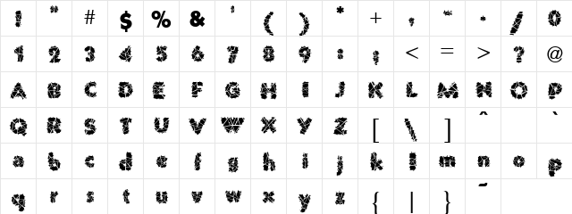 Fencing Tight Regular font glyphpreview