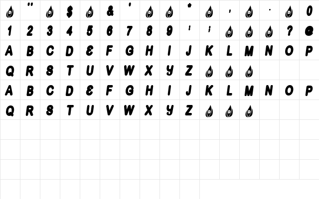 VillageIdiot Regular font glyphpreview