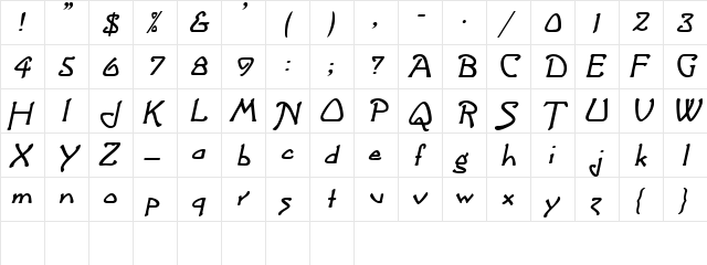 Argonaut BoldItalic font glyphpreview
