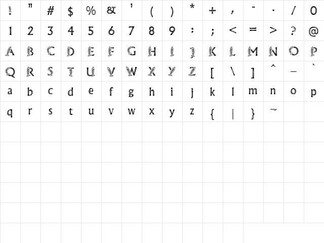 CK Fish Bones Regular font glyphpreview