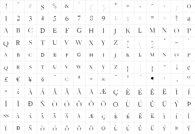 FreightBigLightSC Regular font glyphpreview