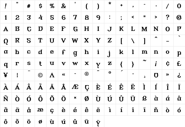 AlembicBeta-BoldOne Regular font glyphpreview