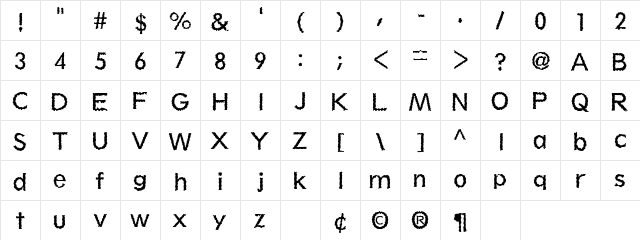 Shiver Regular font glyphpreview