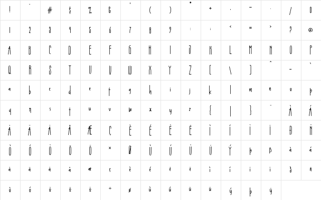 Sophier Letties Regular font glyphpreview