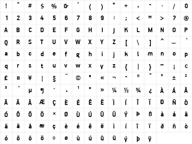 PF Handbook Pro Bold font glyphpreview