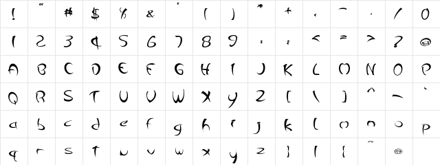 Changstein Regular font glyphpreview