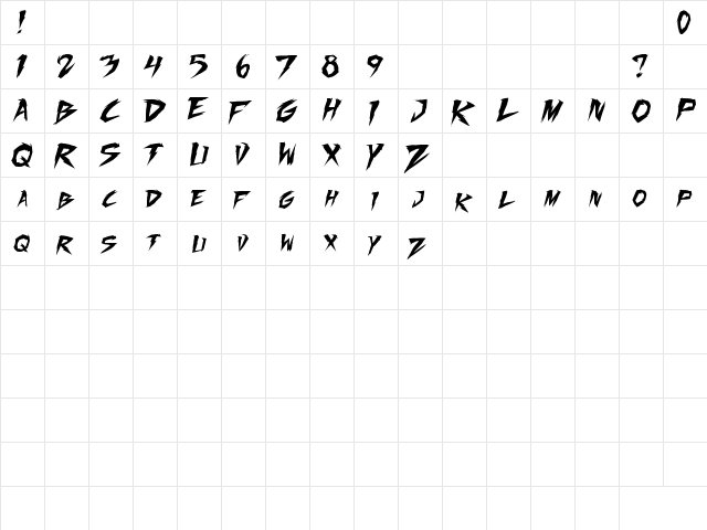 Fighting Spirit TBS Regular font glyphpreview