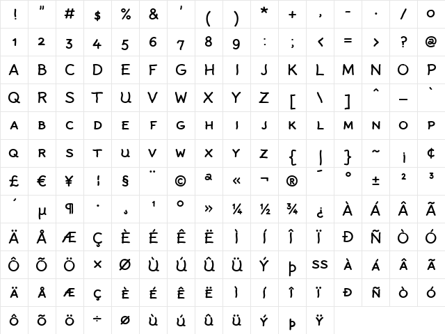 Rattlescript-MediumCaps Regular font glyphpreview