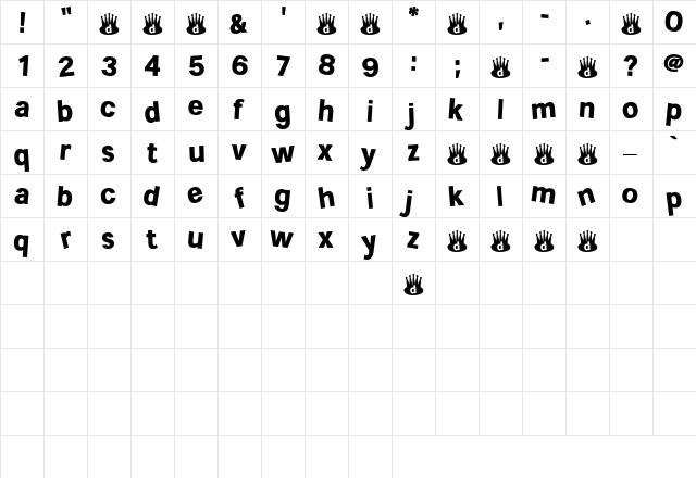 Stratocaster Regular font glyphpreview