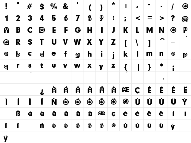 Canadian Participants Regular font glyphpreview