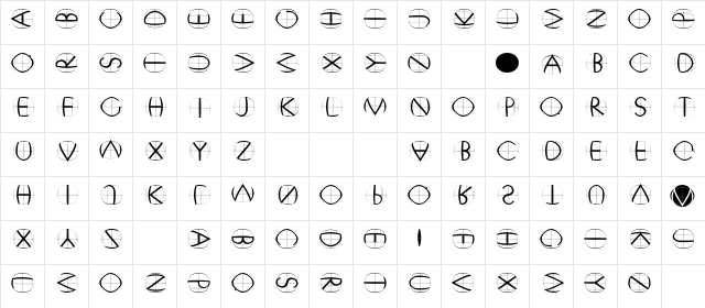 XperimentypoFourB Round font glyphpreview