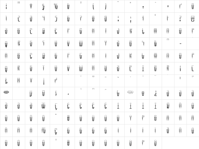 Swordtooth Gradient Regular font glyphpreview