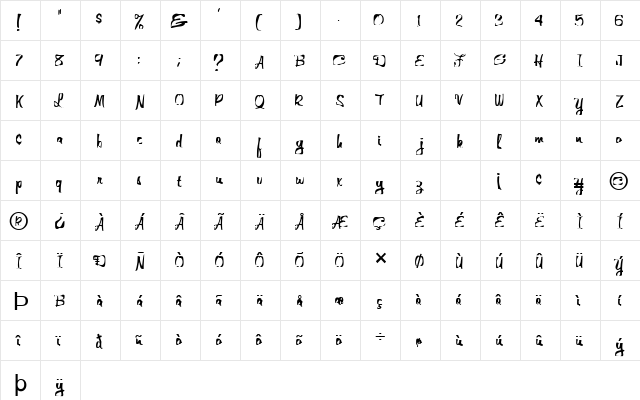 FZ WARPED 25 Normal font glyphpreview